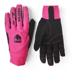 Hestra Ergo Grip Race Cut 5-finger Bike Gloves - Fuchsia/black