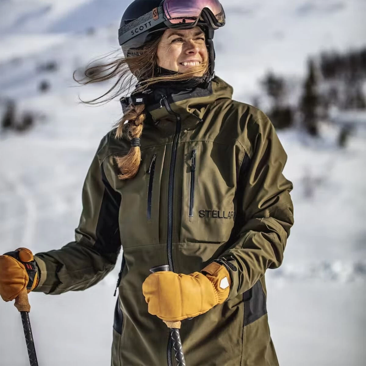 Hestra Alpine Leather Primaloft Mitten - Women's 3 Hestra Alpine Leather Primaloft Mitten - Women's - Image 2