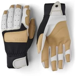 Hestra Climbers Long - 5 Finger Gloves - Offwhite / Black