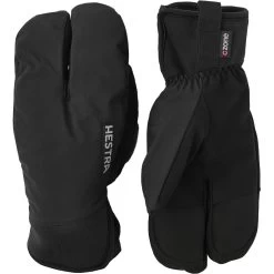 Hestra CZone Mistral Split Mitt 3 Finger Bike Gloves - Black