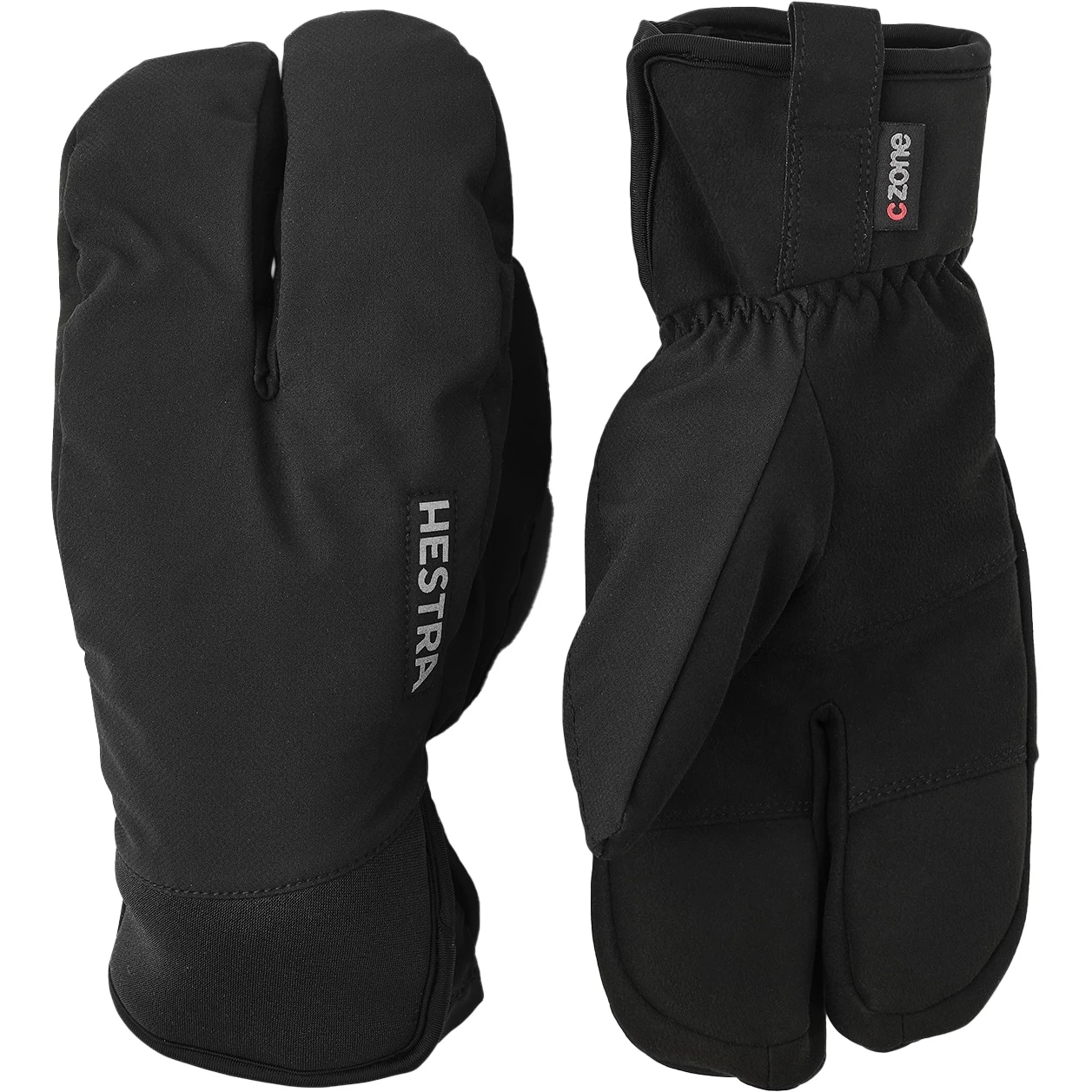 Hestra CZone Mistral Split Mitt 3 Finger Bike Gloves - Black 2 Hestra CZone Mistral Split Mitt 3 Finger Bike Gloves - Black