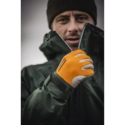 Hestra Ergo Grip Active Wool Terry - 5 Finger Outdoor Gloves - Orange/offwhite -Hestra Store hestra ergo grip active wool terry 5 finger gloves orange offwhite 3 1553058