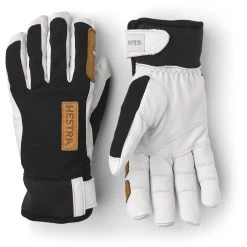 Hestra Ergo Grip Active Wool Terry - 5 Finger Outdoor Gloves - Black/offwhite
