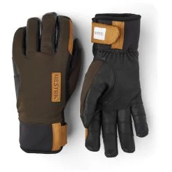 Hestra Ergo Grip Active Wool Terry - 5 Finger Outdoor Gloves - Dark Forest/black