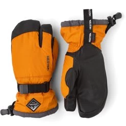 Hestra Gauntlet CZone Junior - 3 Finger Gloves - Orange/graphite