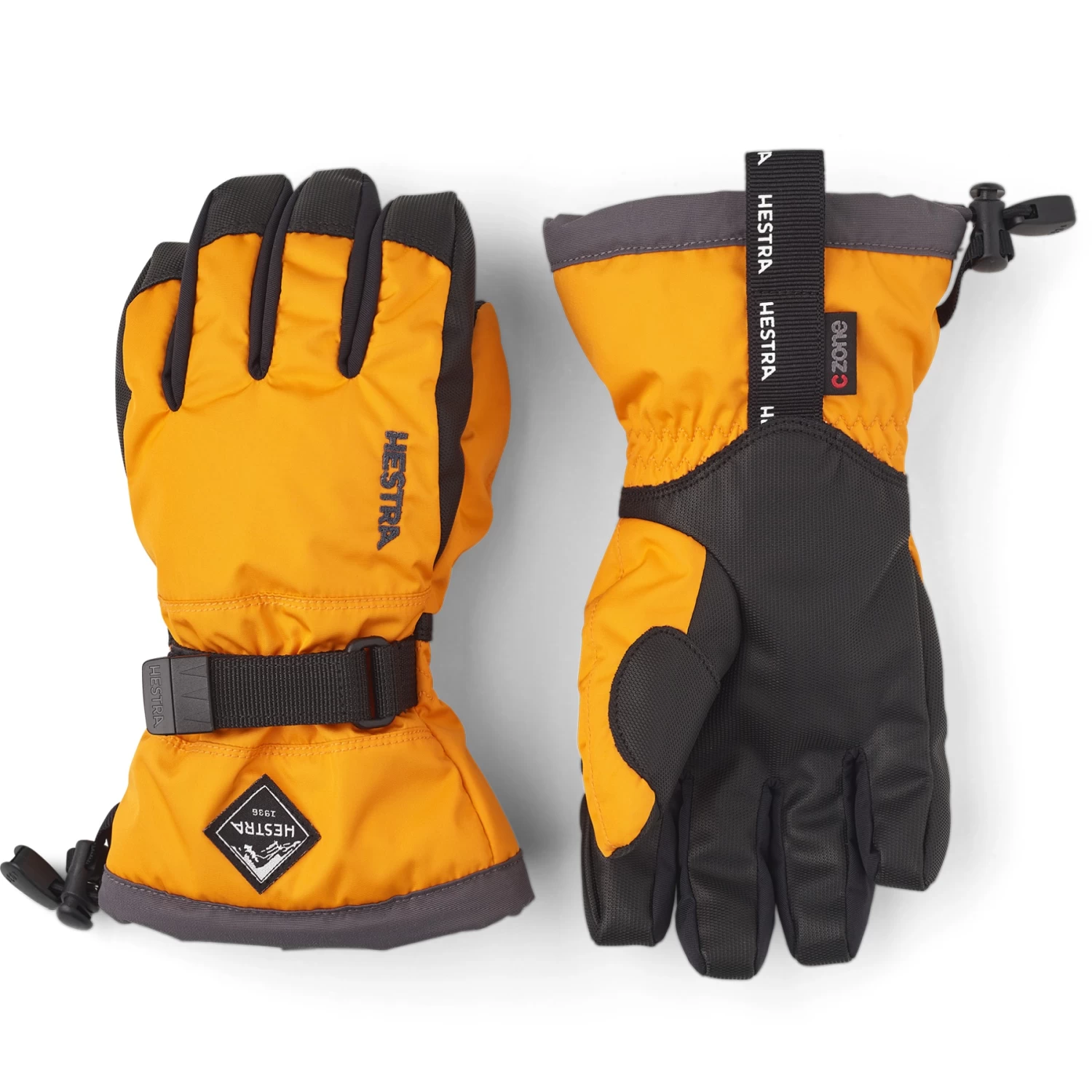 Hestra Gauntlet CZone Junior - 5 Finger Gloves - Orange/graphite 3 Hestra Gauntlet CZone Junior - 5 Finger Gloves - Orange/graphite