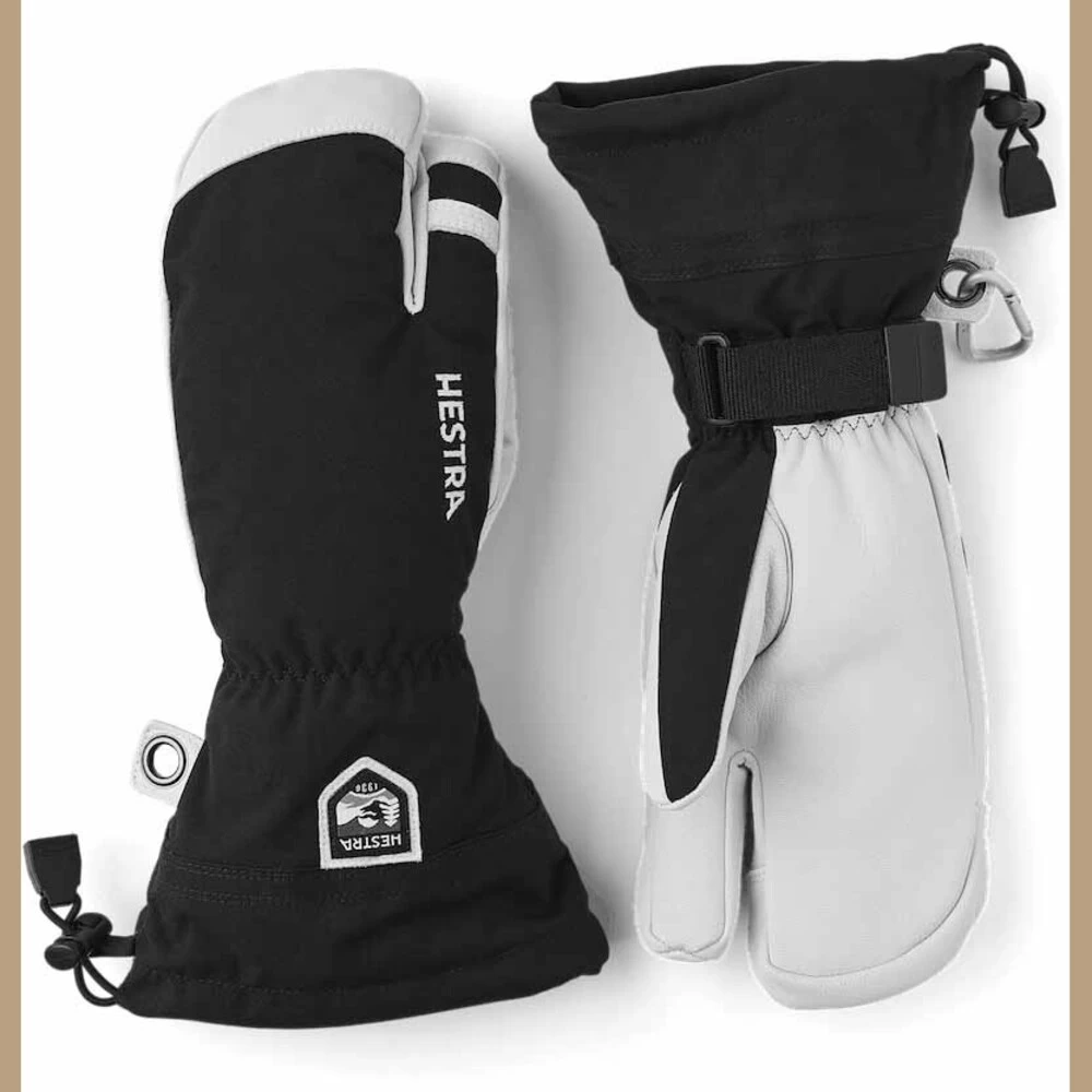 Hestra Heli Army Leather 3-Finger Winter Mitten 4 Hestra Heli Army Leather 3-Finger Winter Mitten - Image 2