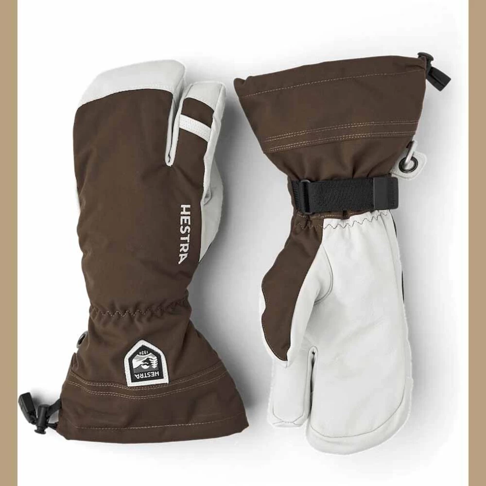 Hestra Heli Army Leather 3-Finger Winter Mitten 6 Hestra Heli Army Leather 3-Finger Winter Mitten - Image 4