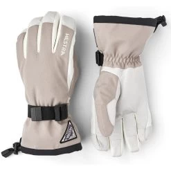 Hestra Powder Gauntlet - 5 Finger Ski Gloves - Beige