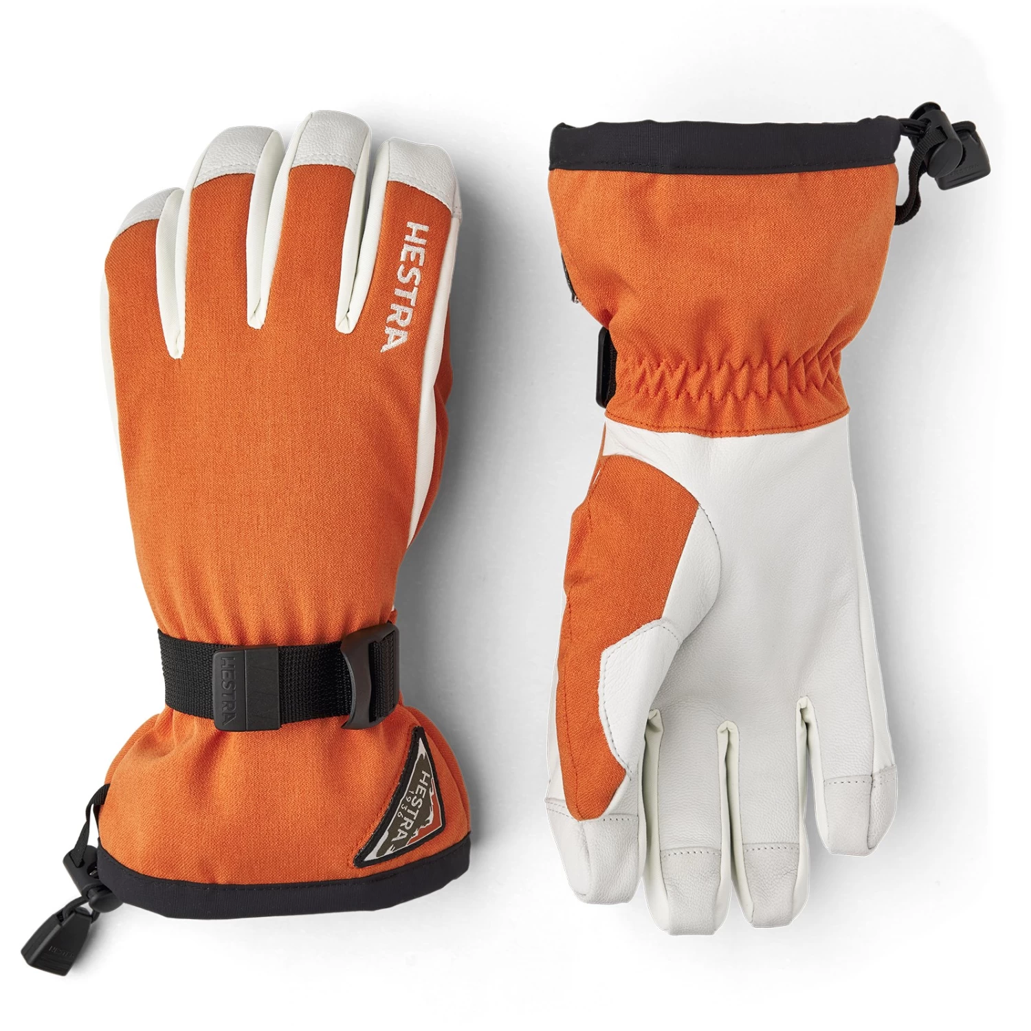 Hestra Powder Gauntlet - 5 Finger Ski Gloves - Brick Red 3 Hestra Powder Gauntlet - 5 Finger Ski Gloves - Brick Red