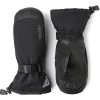 Hestra Powder Gauntlet Mittens - Black -Hestra Store hestra powder gauntlet mittens black 1 1327788