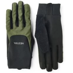 Hestra Sprint Long - 5 Finger Bike Gloves - Olive / Black