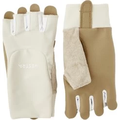 Hestra Sprint Short - 5 Finger Bike Gloves - Almond White / Almond White