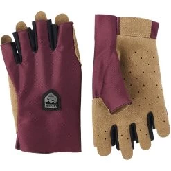 Hestra Ventair Short - 5 Finger Bike Gloves - Dark Red