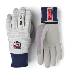 Hestra Windstopper Active Grip - 5 Finger Cross Country Gloves - Offwhite Print