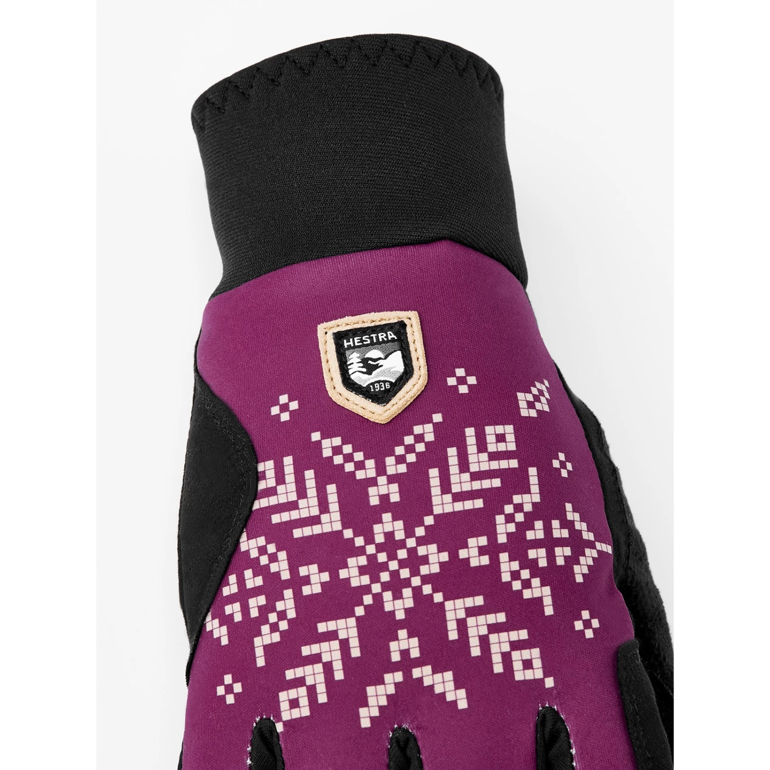 Hestra Women's XC Primaloft - 5 Finger Cross Country Gloves - Bordeaux Print 6 Hestra Women's XC Primaloft - 5 Finger Cross Country Gloves - Bordeaux Print - Image 4