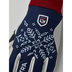 Hestra Women's XC Primaloft - 5 Finger Cross Country Gloves - Dark Navy Print -Hestra Store hestra womens xc primaloft 5 finger cross country gloves dark navy print 3 1329033